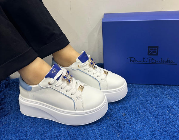 Sneakers donna renato balestra white/blue rb2510a
