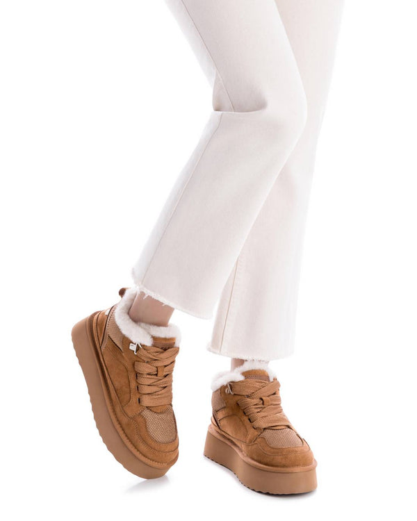 Sneakers platform donna xti camel 144338