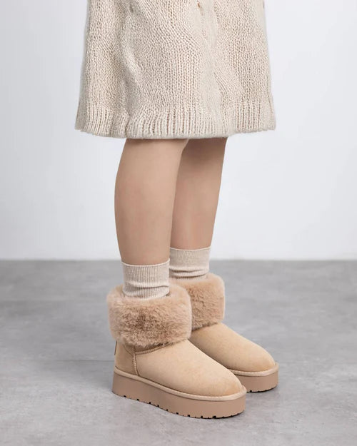 Tronchetto platform donna xti beige 144719