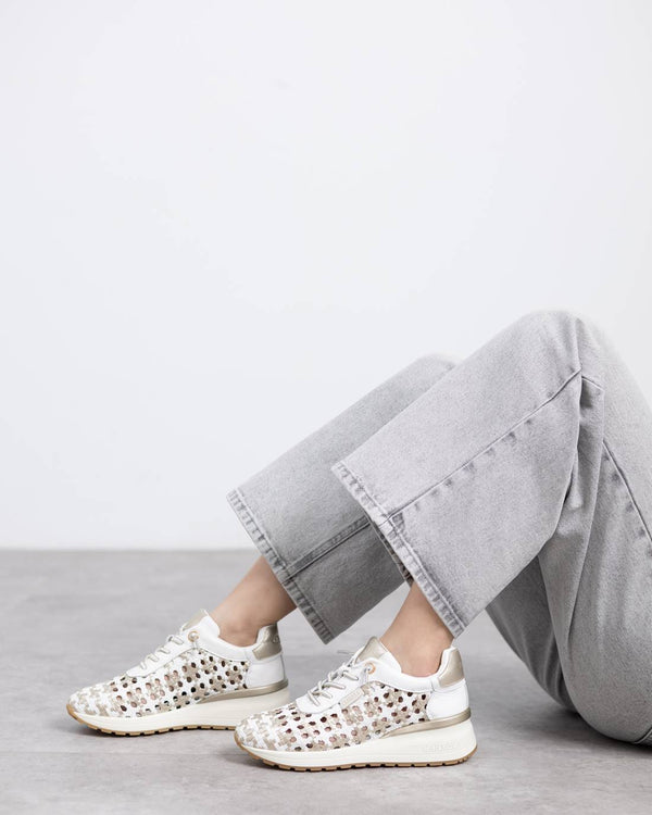 Sneakers donna carmela pelle traforata white 162287