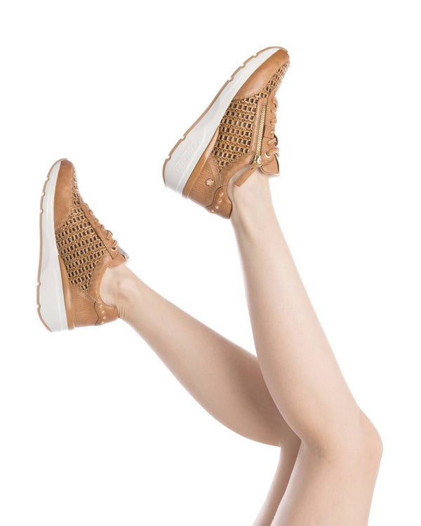 Sneakers donna carmela pelle camel 162326