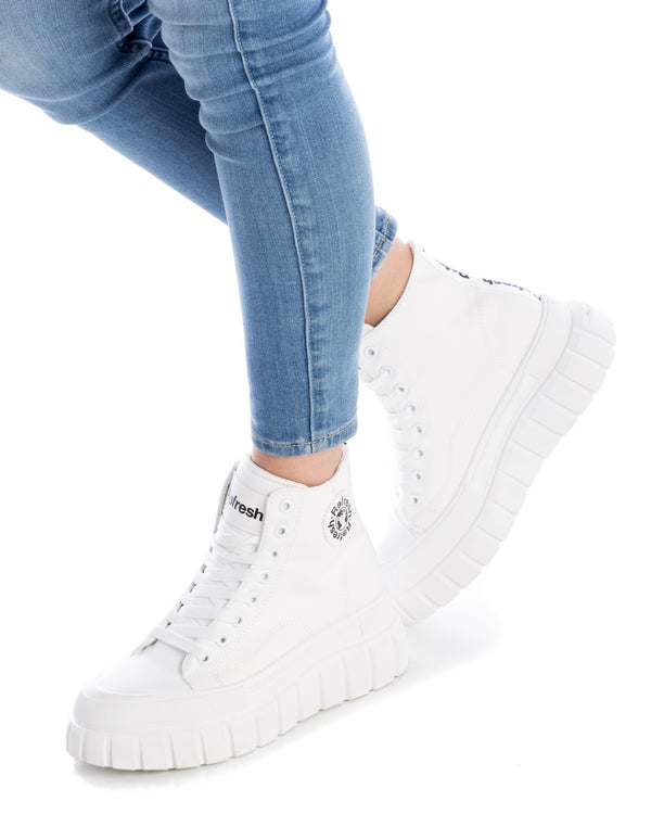Sneakers donna platform refresh alla caviglia white 170114