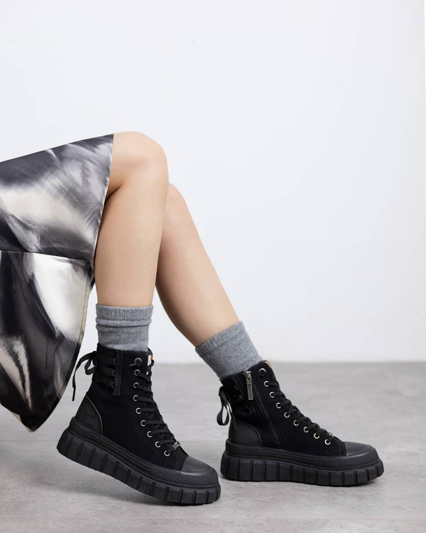 Sneakers donna platform refresh alla caviglia black 173077
