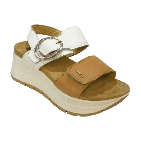 Sandalo zeppa donna igi&co pelle bianco/beige 7677600
