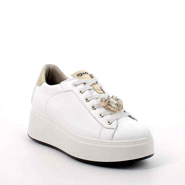 Sneakers donna igi&co pelle bianco 8671211