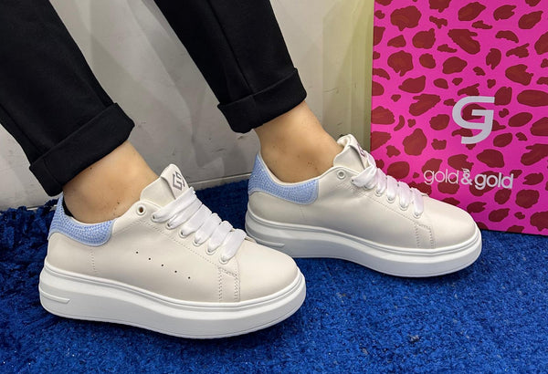 Sneakers donna gold&gold azzurro gb921