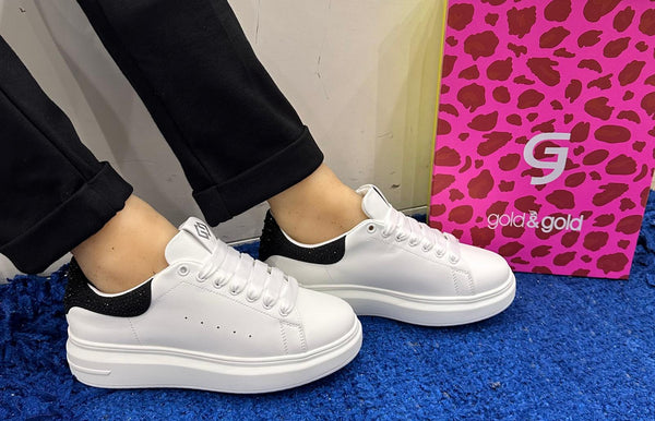 Sneakers donna gold&gold nero gb921