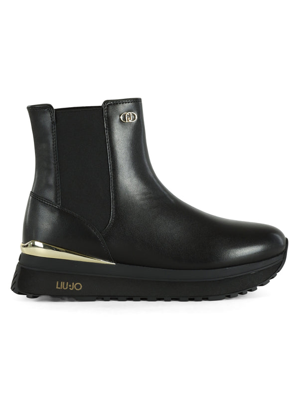 Sneakers donna liu jo platform in pelle black maxi wonder95