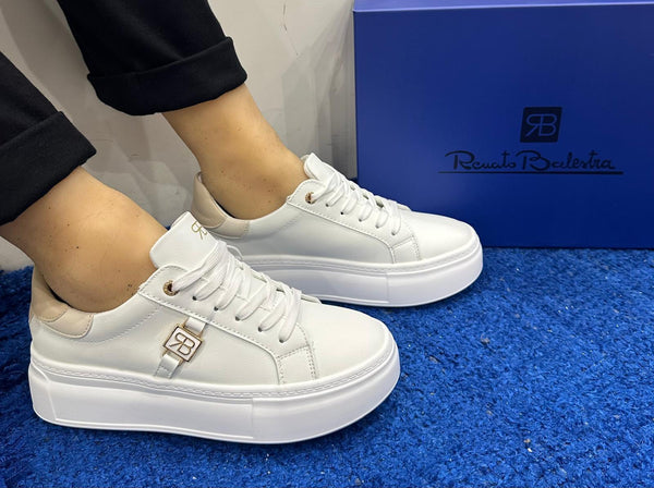 Sneakers donna renato balestra white/beige rb2504