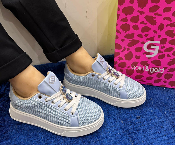 Sneakers donna gold&gold blu gb960