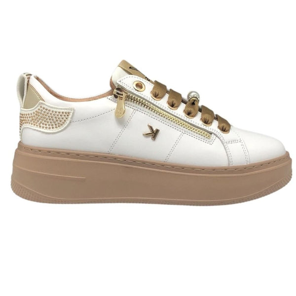 Sneakers donna keys white/platino k11212