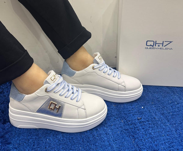 Sneakers donna queen helena white/jeans qh9005