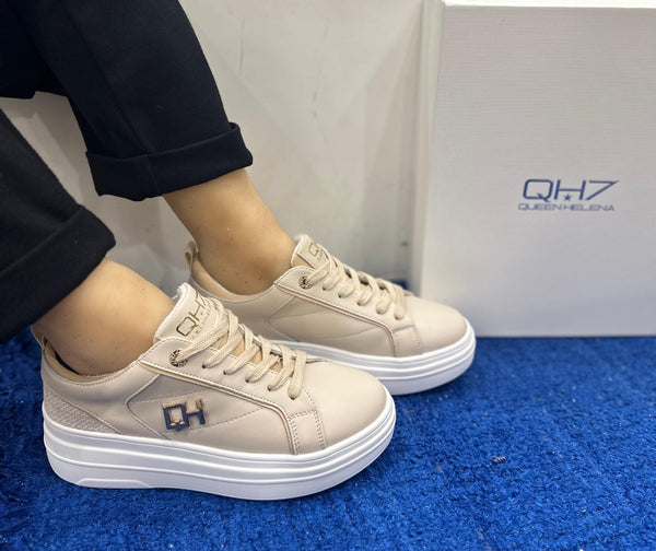 Sneakers donna queen helena beige qh9007