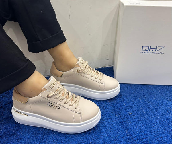 sneakers donna queen helena beige qh9003