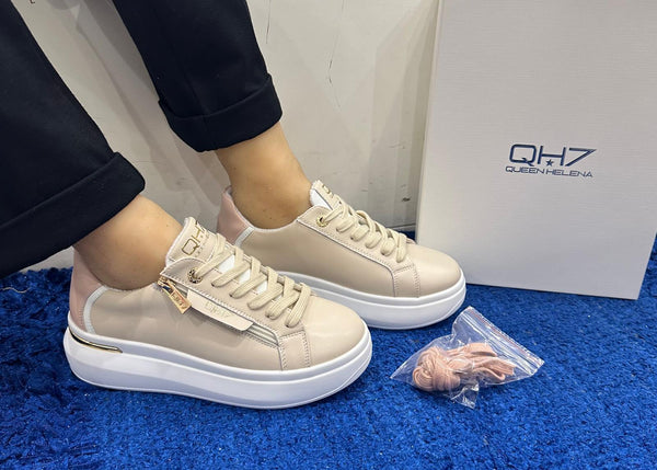 Sneakers donna queen helena beige qh9001