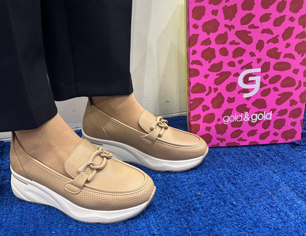 Mocassino donna gold&gold camel gb940