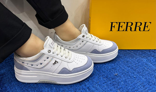 Sneakers donna ferré glicine/white/silver f080