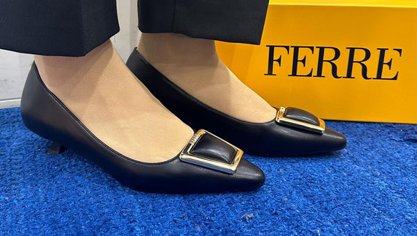Décolleté donna ferré nero f211