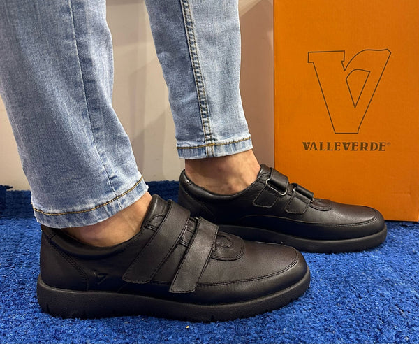 Sneakers uomo valleverde in pelle black 36983