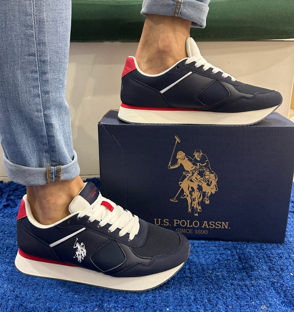 Sneakers uomo u.s. polo assn. blu e rossa nobil014blu-red05