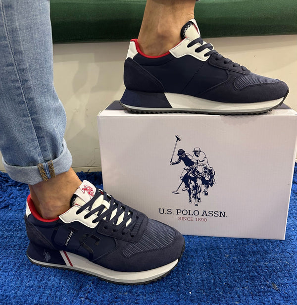 Sneakers uomo u.s. polo assn. blu cleef008dbl-whi05