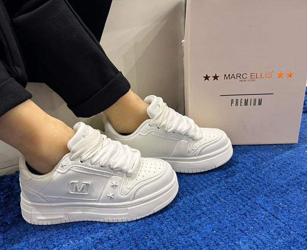 Sneakers donna marc ellis total white bibi 301