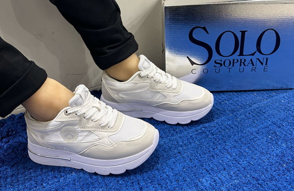 Sneakers donna solo soprani ecopelle white garden scw512p14