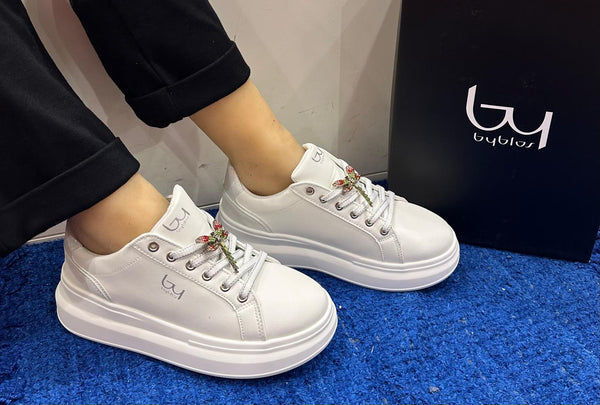Sneakers donna by byblos white/silver bysc9bm02gli