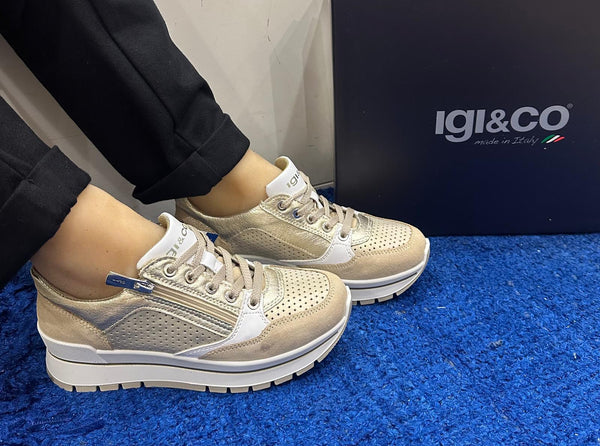 Sneakers donna igi&co pelle/camoscio avorio 7660733