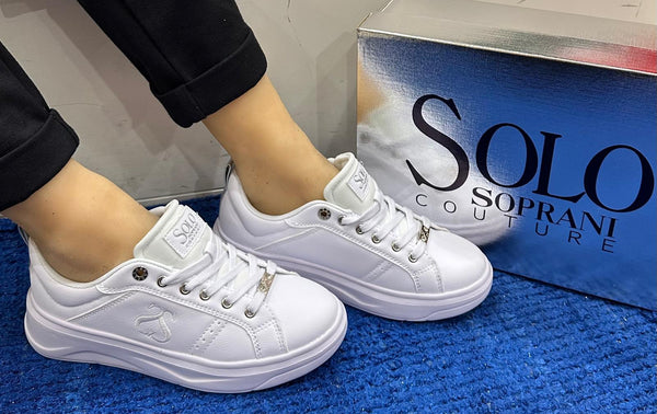Sneakers donna solo soprani ecopelle white/silver jimmy scw514p83