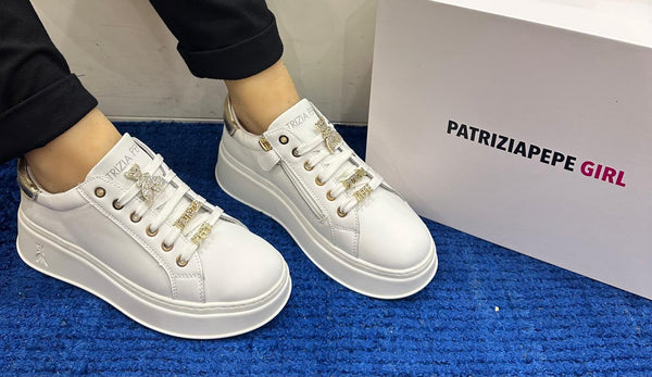 Sneakers donna patrizia pepe pelle white ppj302
