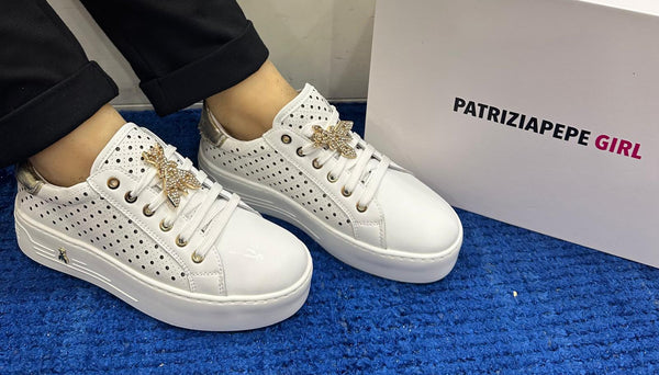 Sneakers donna patrizia pepe pelle white ppj306