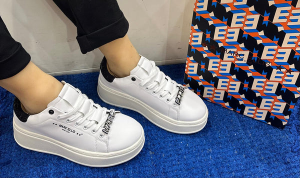 Sneakers donna marc ellis white/black maki 305