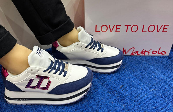 Sneakers donna love to love gai mattiolo white/navy/fuxia 3080
