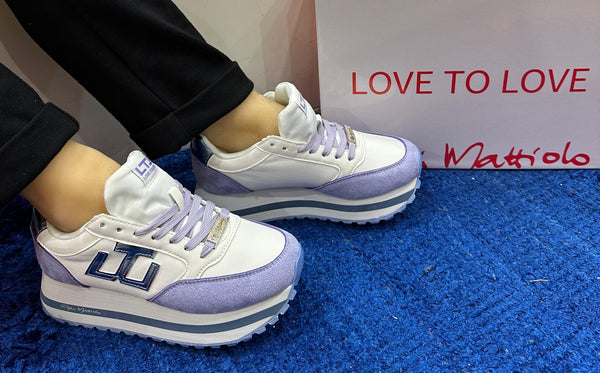 Sneakers donna love to love gai mattiolo white/lilac/blue 3080