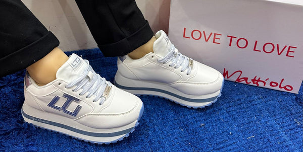 Sneakers donna love to love gai mattiolo white/blue 3081