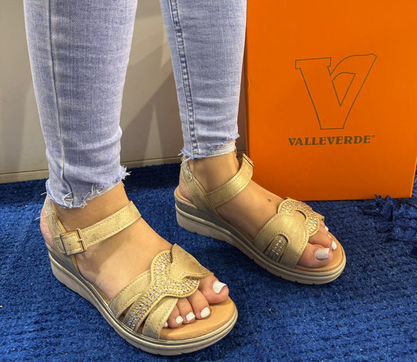 Sandalo donna valleverde gold 55561