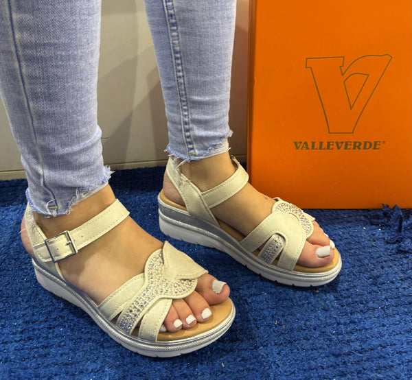 Sandalo donna valleverde silver 55561