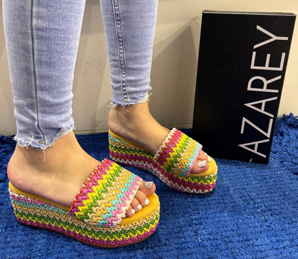 Scalzato zeppa donna azarey amarillo 494j599