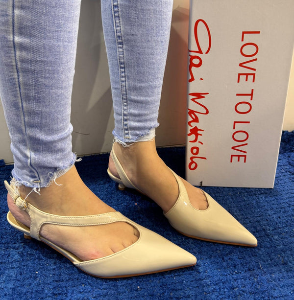 Sandalo basso donna love to love gai mattiolo beige 1062b