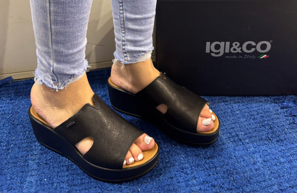 Scalzato donna igi&co pelle nero 7665900