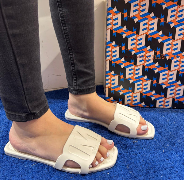 Ciabattina flat donna marc ellis white ally 225