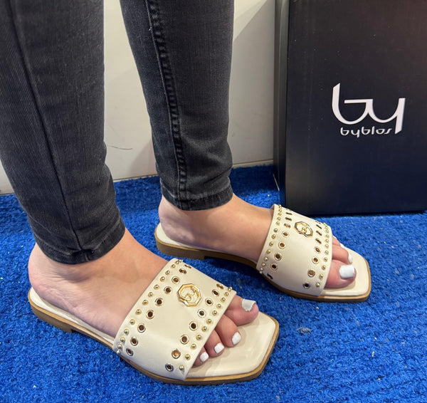Ciabattina donna by byblos off white bysc94401