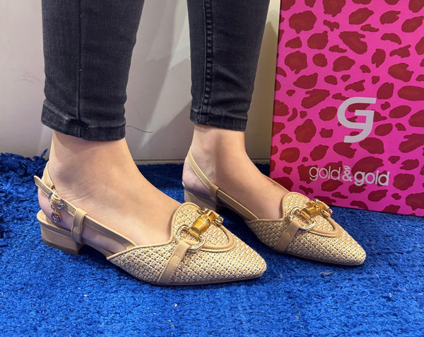 Sandalo basso donna gold&gold beige gp736