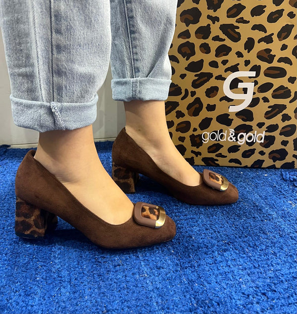 Décolleté donna gold&gold brown gp883
