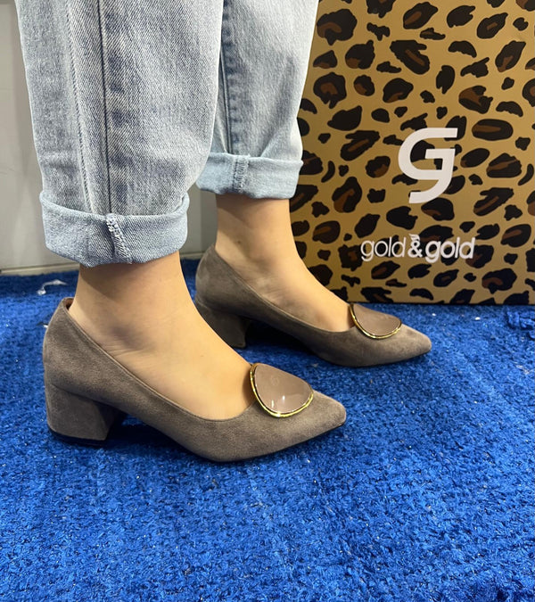 Décolleté donna gold&gold taupe gd329
