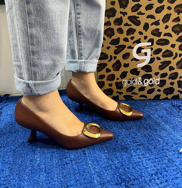 Décolleté donna gold&gold brown gd318