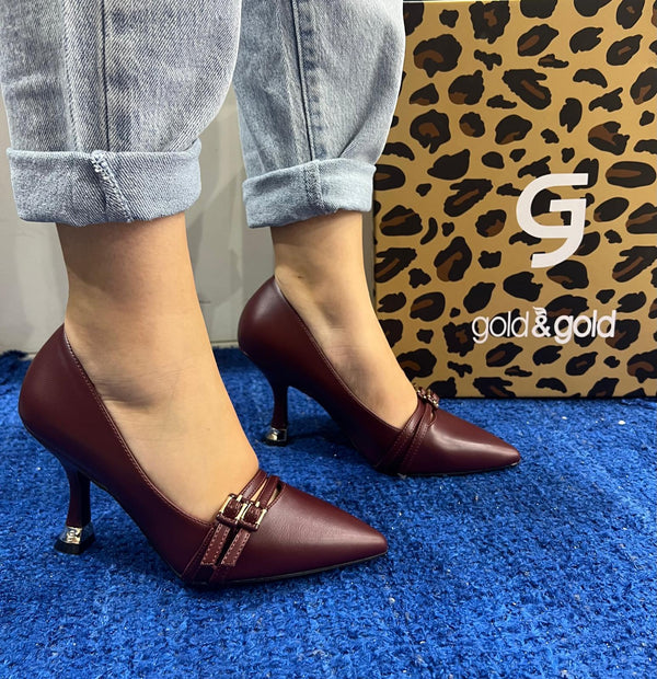 Décolleté donna gold&gold bordeaux gp856
