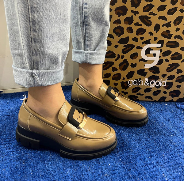 Mocassino donna gold&gold khaki gb1016