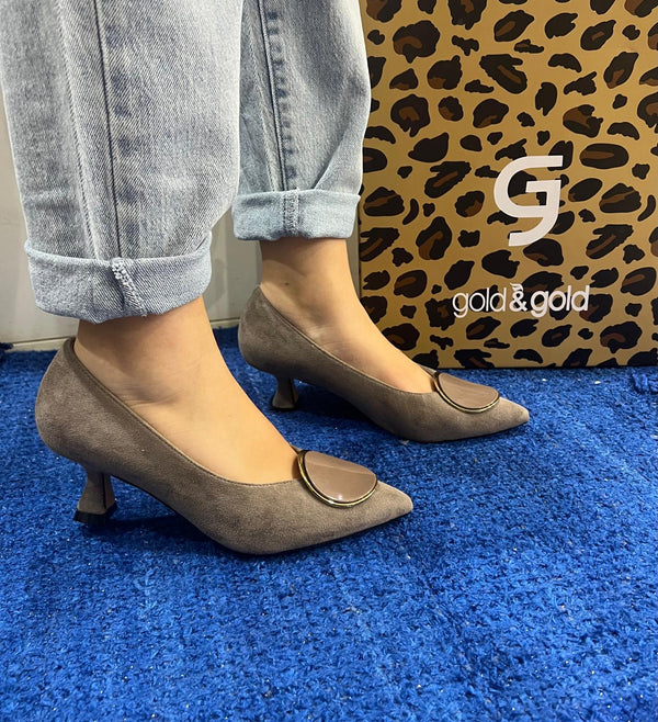 Décolleté donna gold&gold taupe gd326